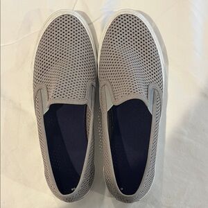Sperry Women's Gray Perforated Slip-On Loafers